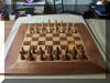 Chess Board and pieces handcrafted in Huon pine and Blackwood