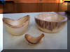 Carved Huon Pine bowls, various sizes and shapes