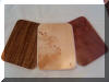 Placemats in Huon pine, blackwood and myrtle