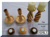 Various candles in all Tasmanian timbers
